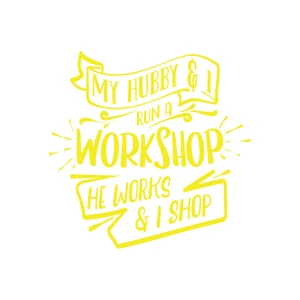 Workshhop Sticker 17x17 Cm Sarı