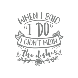 When I said ı Do Sticker 17x17 Cm Gri