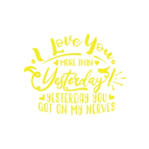 I love You Sticker 17x17 Cm Sarı