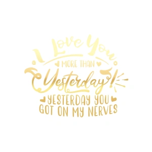 I love You Sticker 17x17 Cm Gold