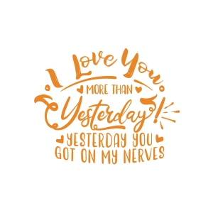 I love You Sticker 17x17 Cm Turuncu