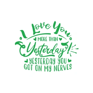 I love You Sticker 17x17 Cm Yeşil