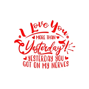 I love You Sticker 17x17 Cm Kırmızı