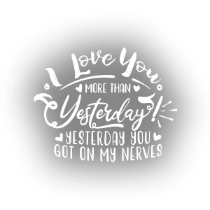 I love You Sticker 17x17 Cm Beyaz