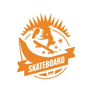 Skate Board Sticker 17x17 Cm Turuncu