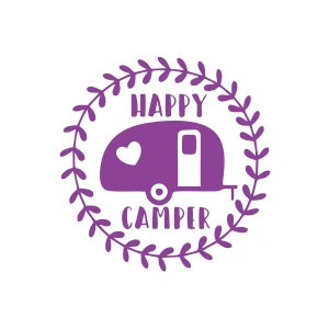 Happy Campers Sticker 17x17 Cm Mor