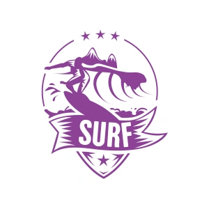 Surf Sticker 17x17 Cm Mor
