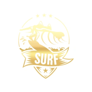 Surf Sticker 17x17 Cm Gold