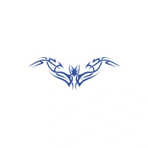 Tribal Sticker 17x17 Cm Mavi