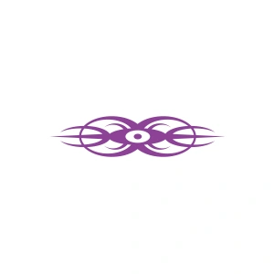 Göz Tribal Sticker 17x17 Cm Mor