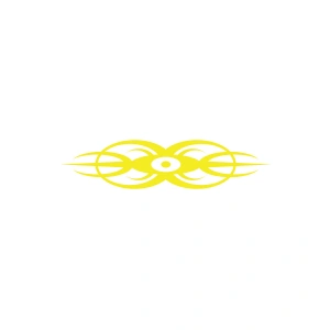 Göz Tribal Sticker 17x17 Cm Sarı