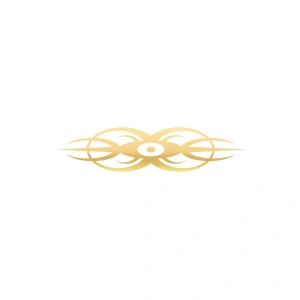 Göz Tribal Sticker 17x17 Cm Gold