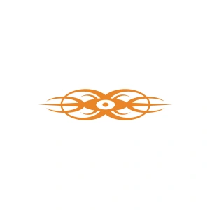 Göz Tribal Sticker 17x17 Cm Turuncu