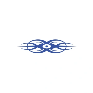 Göz Tribal Sticker 17x17 Cm Mavi