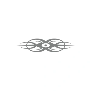 Göz Tribal Sticker 17x17 Cm Gri