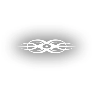 Göz Tribal Sticker 17x17 Cm Beyaz