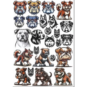 Köpek Bull Dog Sticker Set