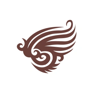 Kanat Tribal Sticker 17x17 Cm Kahverengi