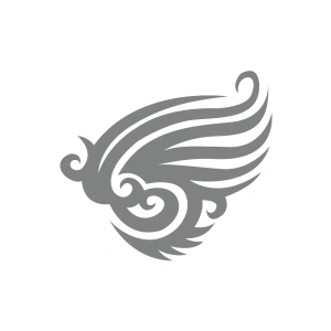 Kanat Tribal Sticker 17x17 Cm Gri