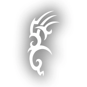 Pençe Tribal Sticker 17x17 Cm Beyaz