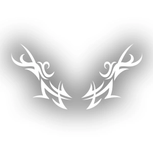 Çift Tribal Sticker 17x17 Cm Beyaz