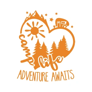 Camp Life Sticker 17x17 Cm Turuncu