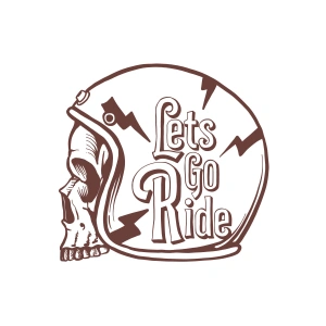 Lets GO Ride Sticker 17x17 Cm Kahverengi