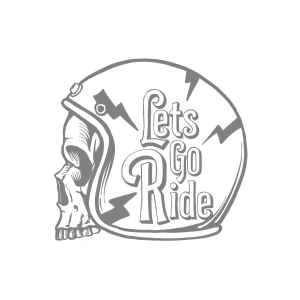 Lets GO Ride Sticker 17x17 Cm Gri