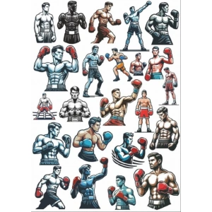 Dövüşçü Boksör Sticker Set