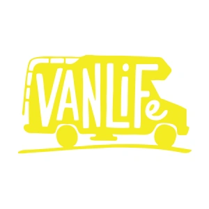 Vanlife Sticker 17x17 Cm Sarı