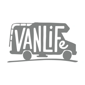 Vanlife Sticker 17x17 Cm Gri