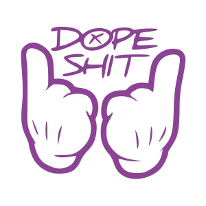 Dope Shit Sticker 17x17 Cm Mor