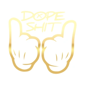 Dope Shit Sticker 17x17 Cm Gold