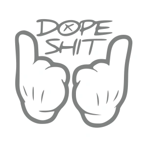 Dope Shit Sticker 17x17 Cm Gri