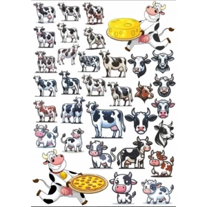 İnek ve Çiftlik Hayatı Sticker Set 2