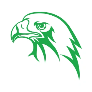 Kartal Kafası Sticker 17x17 Cm Yeşil