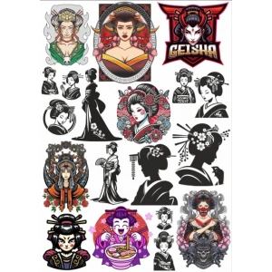 Geisha Sticker Set