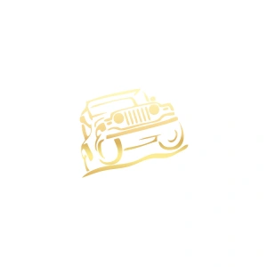 Jeep Offroad Sticker 17x17 Cm Gold