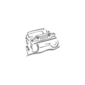 Jeep Offroad Sticker 17x17 Cm Gri