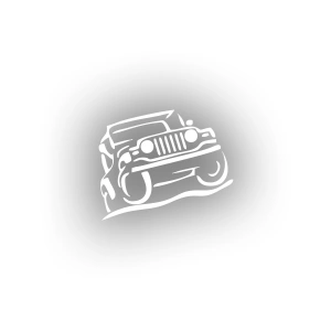 Jeep Offroad Sticker 17x17 Cm Beyaz