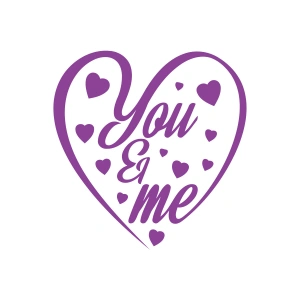 Yo and Me Sticker 17x17 Cm Mor