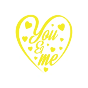 Yo and Me Sticker 17x17 Cm Sarı