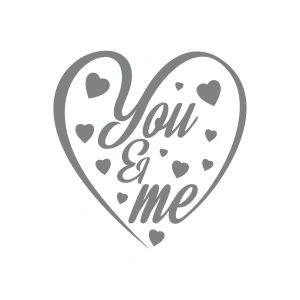 Yo and Me Sticker 17x17 Cm Gri