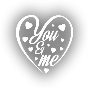 Yo and Me Sticker 17x17 Cm Beyaz