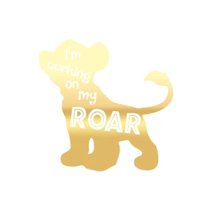 Roar Köpek Sticker 17x17 Cm Gold