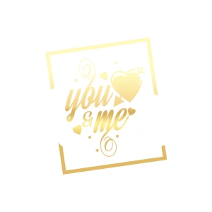 Yo and Me Sticker 17x17 Cm Gold