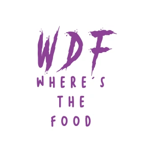 WDF where the food Sticker 17x17 Cm Mor