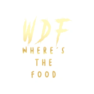 WDF where the food Sticker 17x17 Cm Gold