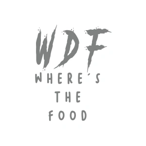 WDF where the food Sticker 17x17 Cm Gri