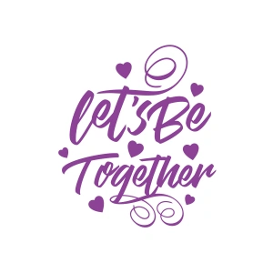 Lets be Together Sticker 17x17 Cm Mor
